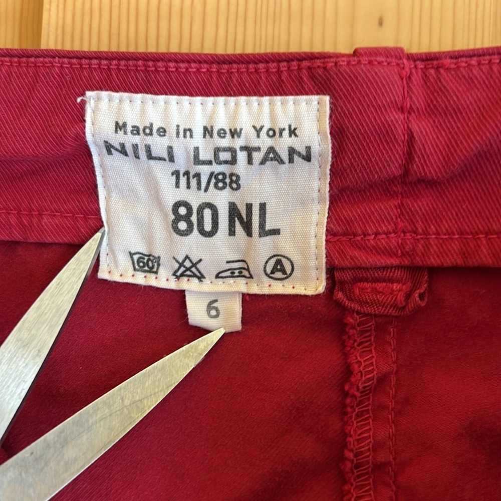 Nili Lotan Paris Pant Red Size 6 EUC - Picture 2 of 8